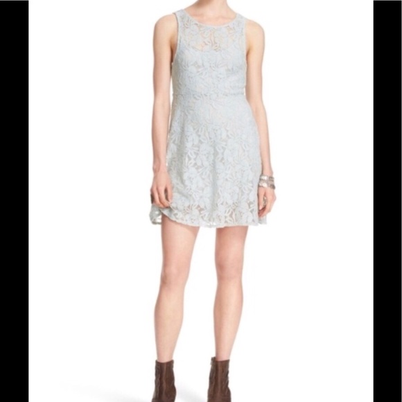 New FREE PEOPLE Embroidery Lace Dress SZ M - Picture 7 of 8